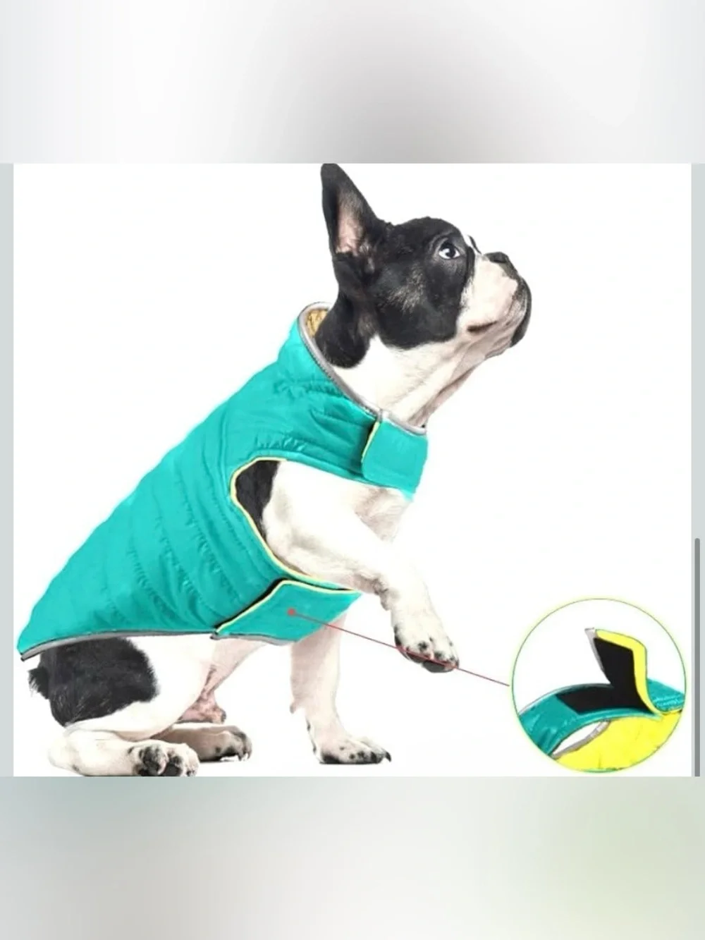 NWOT Quilted Reversable Dog Coat M R95